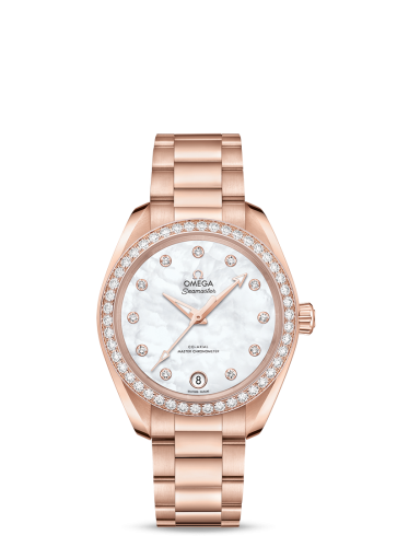 Omega Seamaster Aqua Terra 150M Master Chronometer 34 Sedna Gold / Diamond / MOP / Bracelet